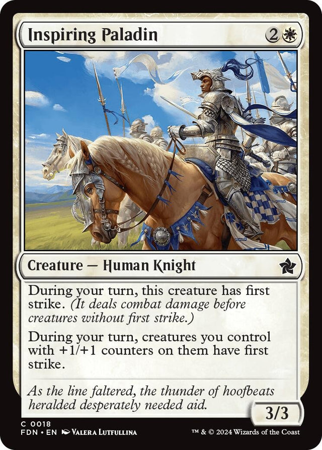 Image for Inspiring Paladin (18) (Foundations) - Magic: The Gathering