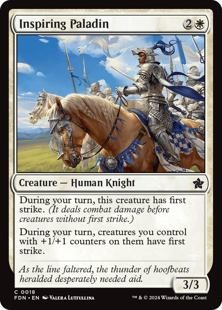 Image for Inspiring Paladin (18) (Foil) (Foundations) - Magic: The Gathering