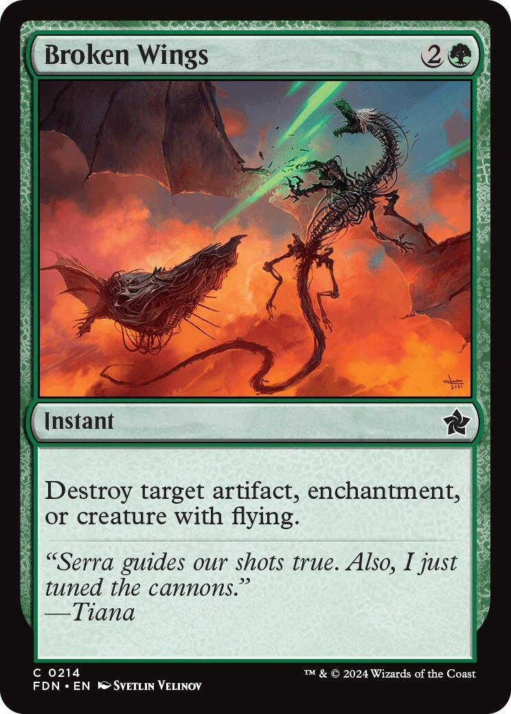 Image for Broken Wings (214) (Foil) (Foundations) - Magic: The Gathering