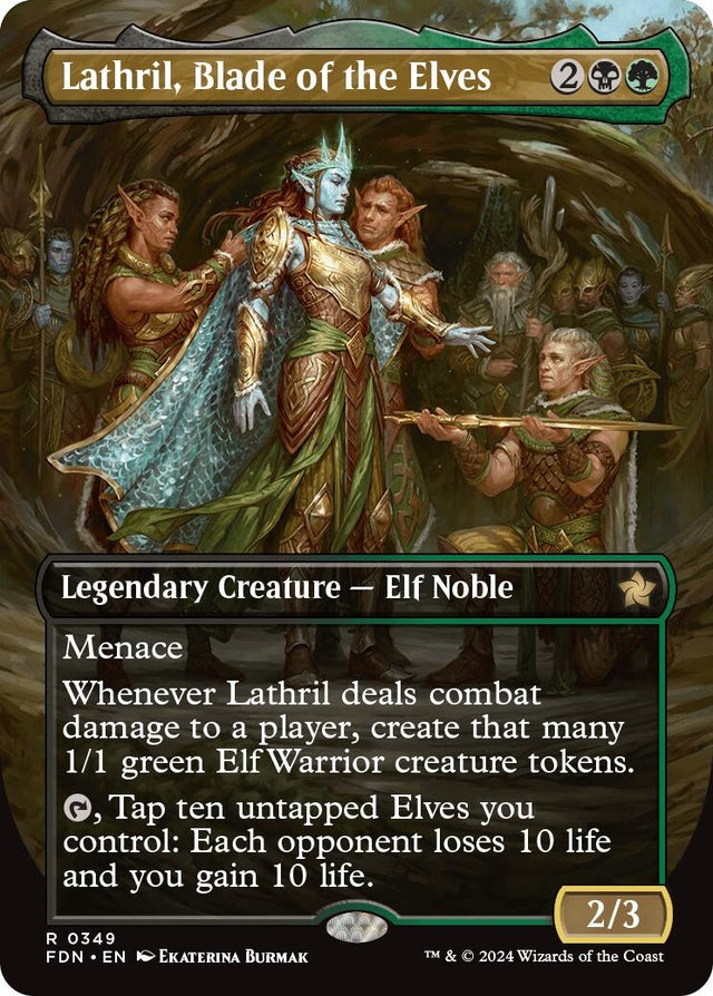 Image for Lathril, Blade of the Elves (Borderless) (349) (Foil) (Foundations) - Magic: The Gathering