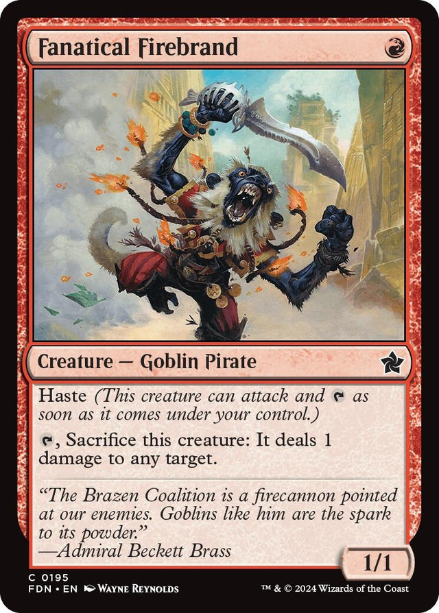 Image for Fanatical Firebrand (195) (Foil) (Foundations) - Magic: The Gathering