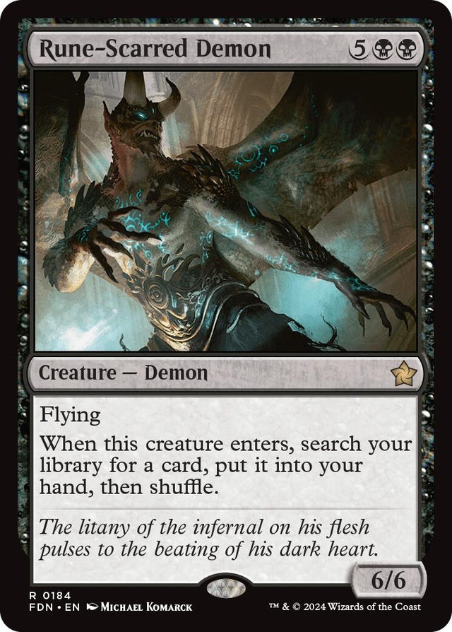 Image for Rune-Scarred Demon (184) (Foundations) - Magic: The Gathering