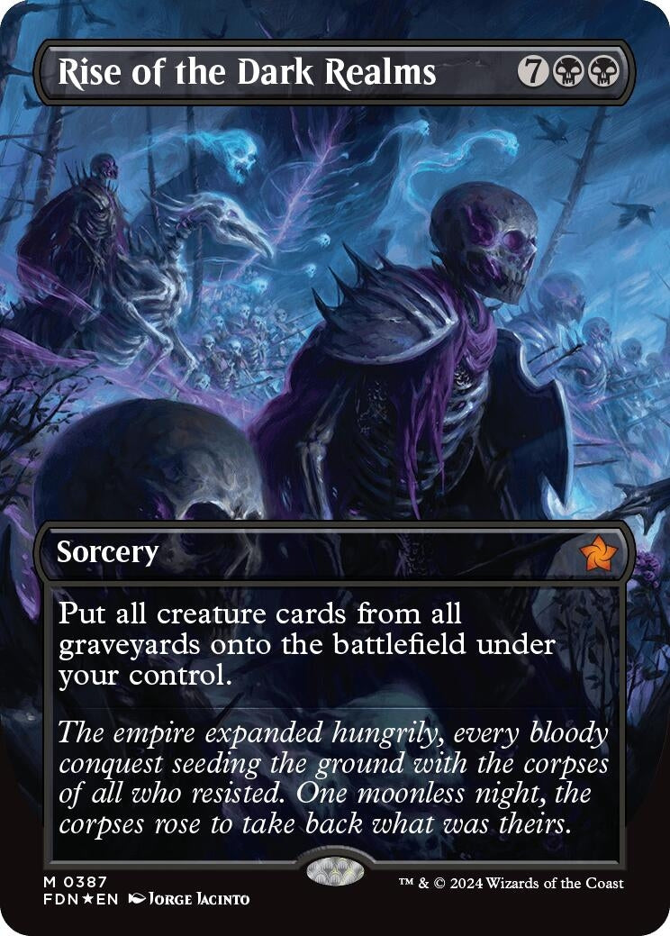 Image for Rise of the Dark Realms (Borderless) (Mana Foil) (387) (Foil) (Foundations) - Magic: The Gathering