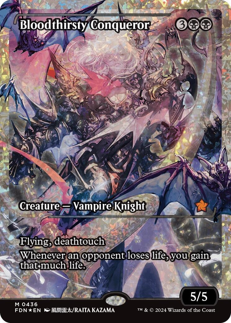 Image for Bloodthirsty Conqueror (Showcase) (Fracture Foil) (436) (Foil) (Foundations) - Magic: The Gathering