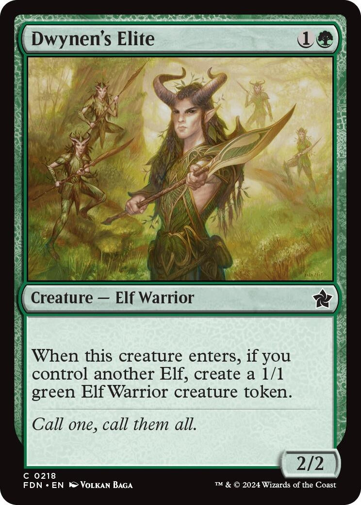 Image for Dwynen's Elite (218) (Foil) (Foundations) - Magic: The Gathering
