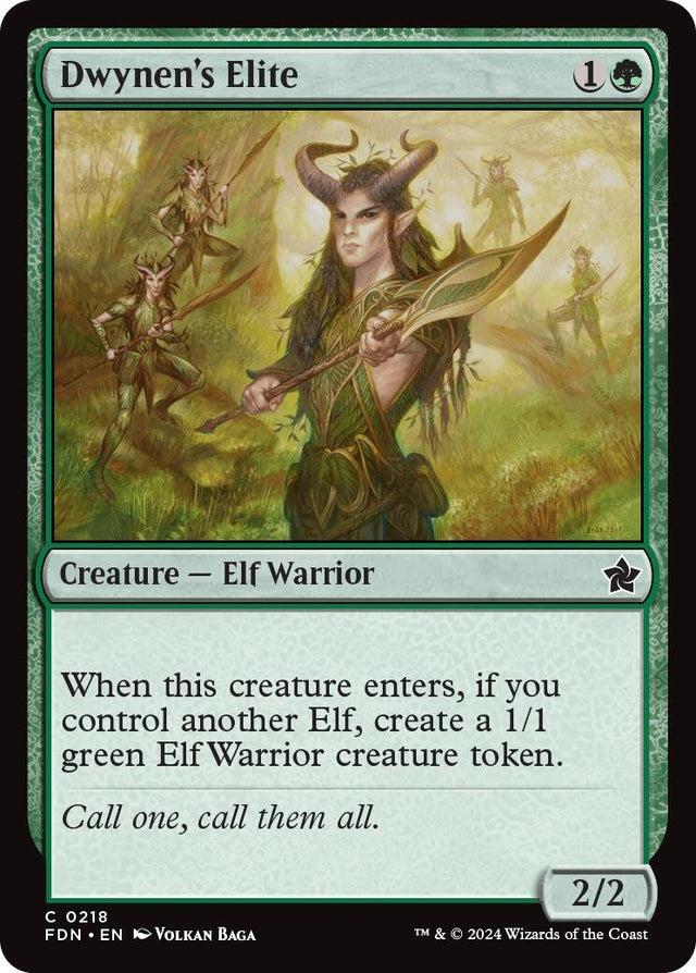 Image for Dwynen's Elite (218) (Foil) (Foundations) - Magic: The Gathering