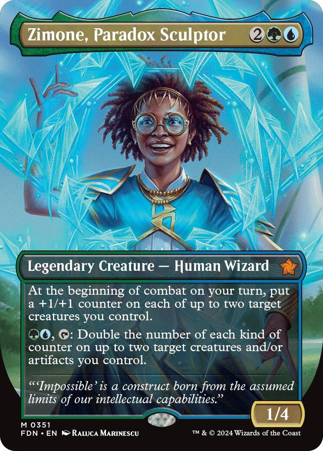 Image for Zimone, Paradox Sculptor (Borderless) (351) (Foil) (Foundations) - Magic: The Gathering