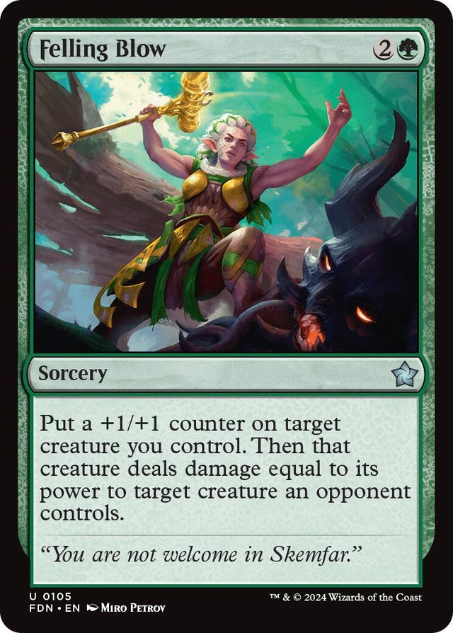 Image for Felling Blow (105) (Foil) (Foundations) - Magic: The Gathering