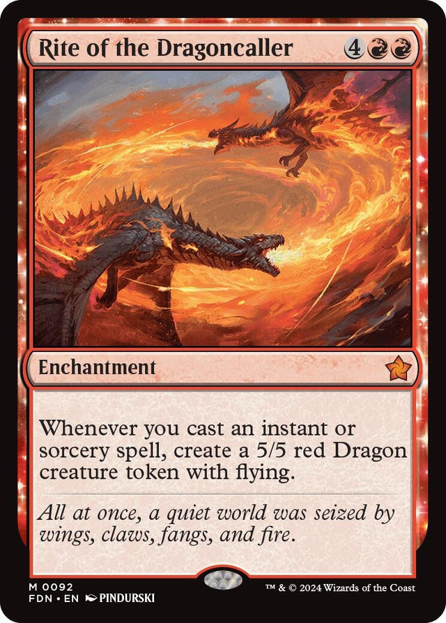 Image for Rite of the Dragoncaller (92) (Foil) (Foundations) - Magic: The Gathering