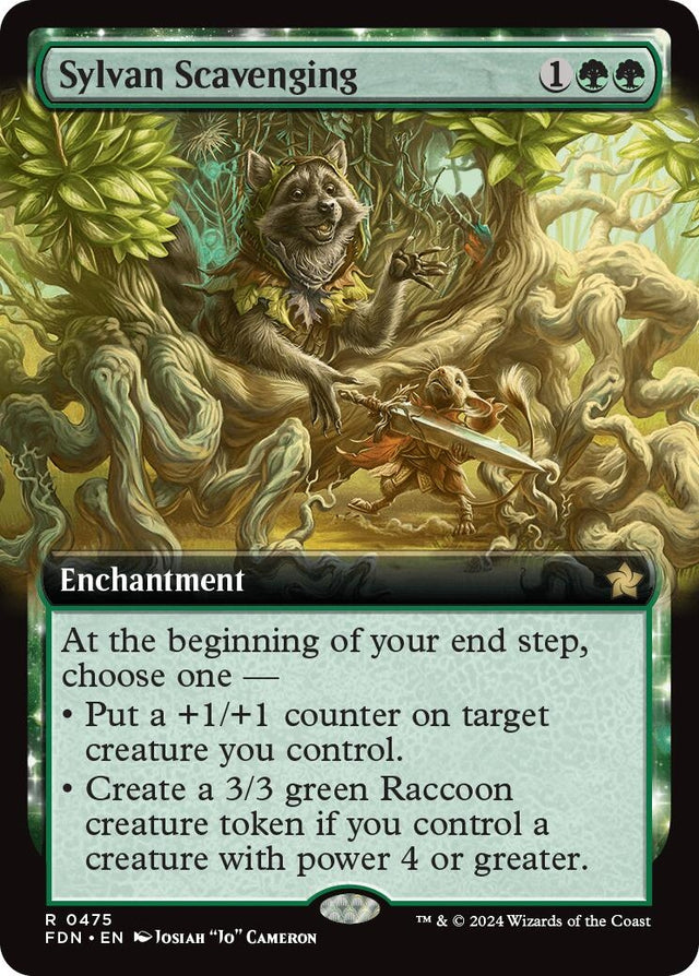 Image for Sylvan Scavenging (Extended Art) (475) (Foil) (Foundations) - Magic: The Gathering