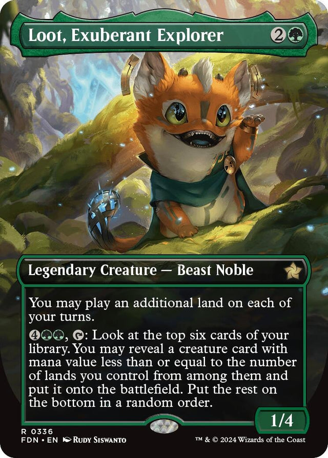 Image for Loot, Exuberant Explorer (Borderless) (336) (Foundations) - Magic: The Gathering