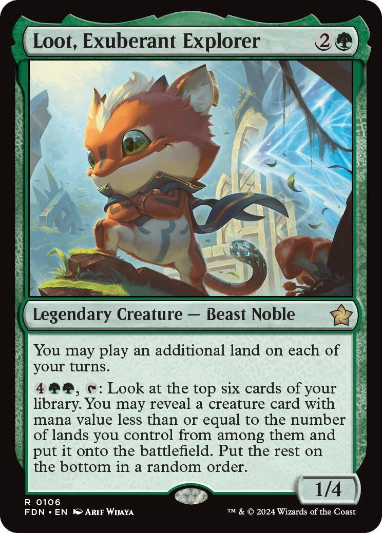 Image for Loot, Exuberant Explorer (106) (Foil) (Foundations) - Magic: The Gathering