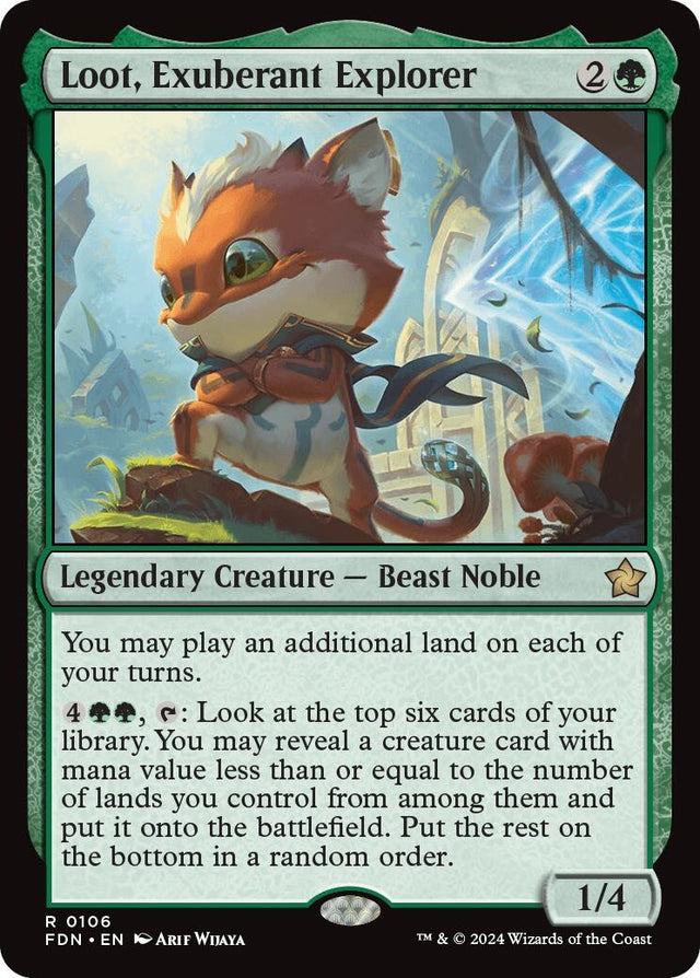 Image for Loot, Exuberant Explorer (106) (Foil) (Foundations) - Magic: The Gathering