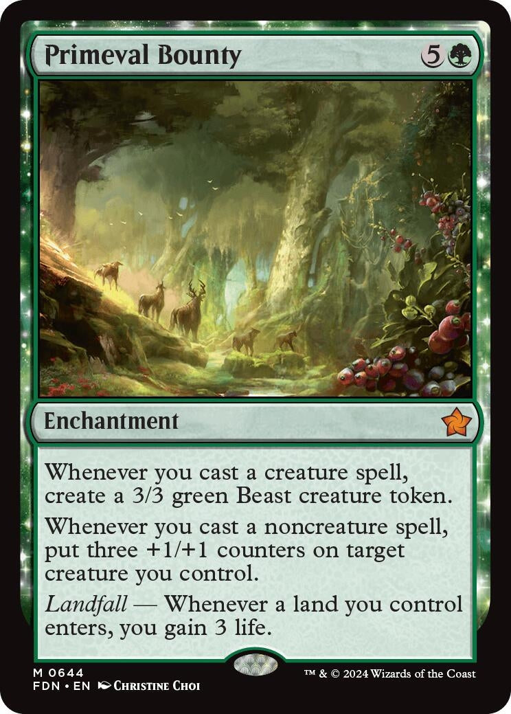 Image for Primeval Bounty (644) (Foundations) - Magic: The Gathering