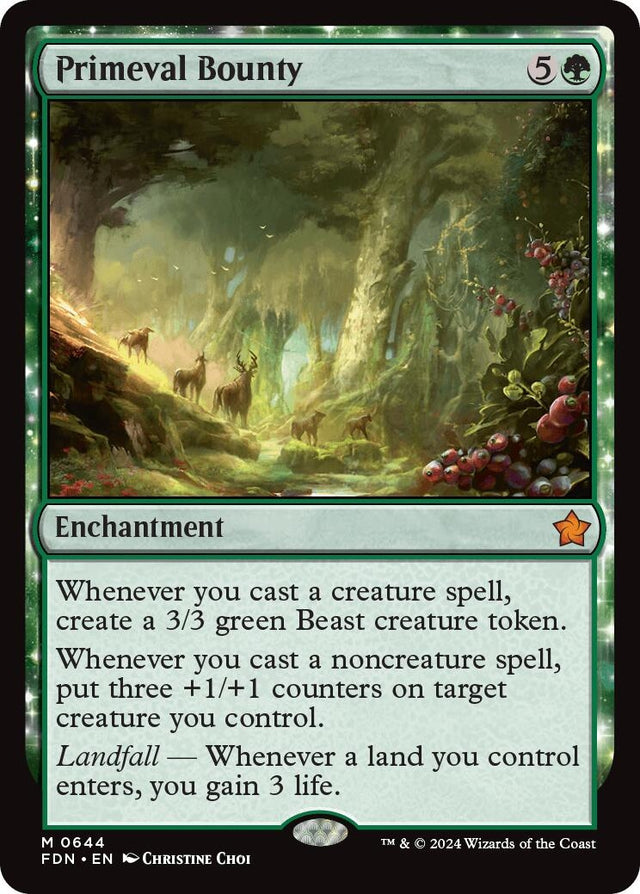 Image for Primeval Bounty (644) (Foundations) - Magic: The Gathering