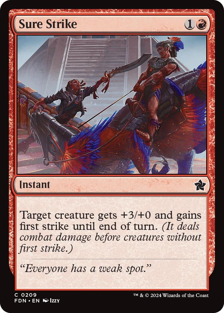Image for Sure Strike (209) (Foil) (Foundations) - Magic: The Gathering