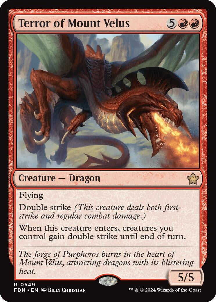 Image for Terror of Mount Velus (0549) (549) (Foundations) - Magic: The Gathering