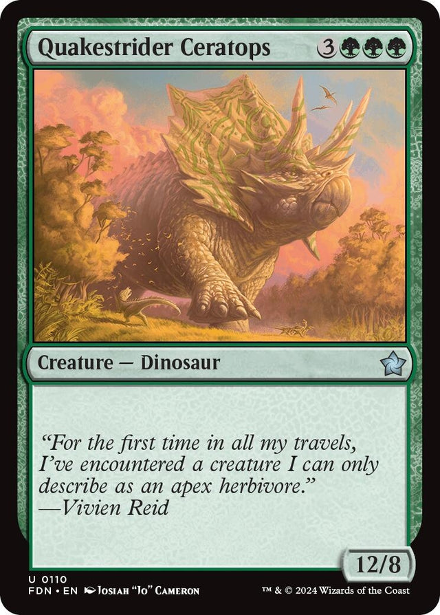 Image for Quakestrider Ceratops (110) (Foil) (Foundations) - Magic: The Gathering