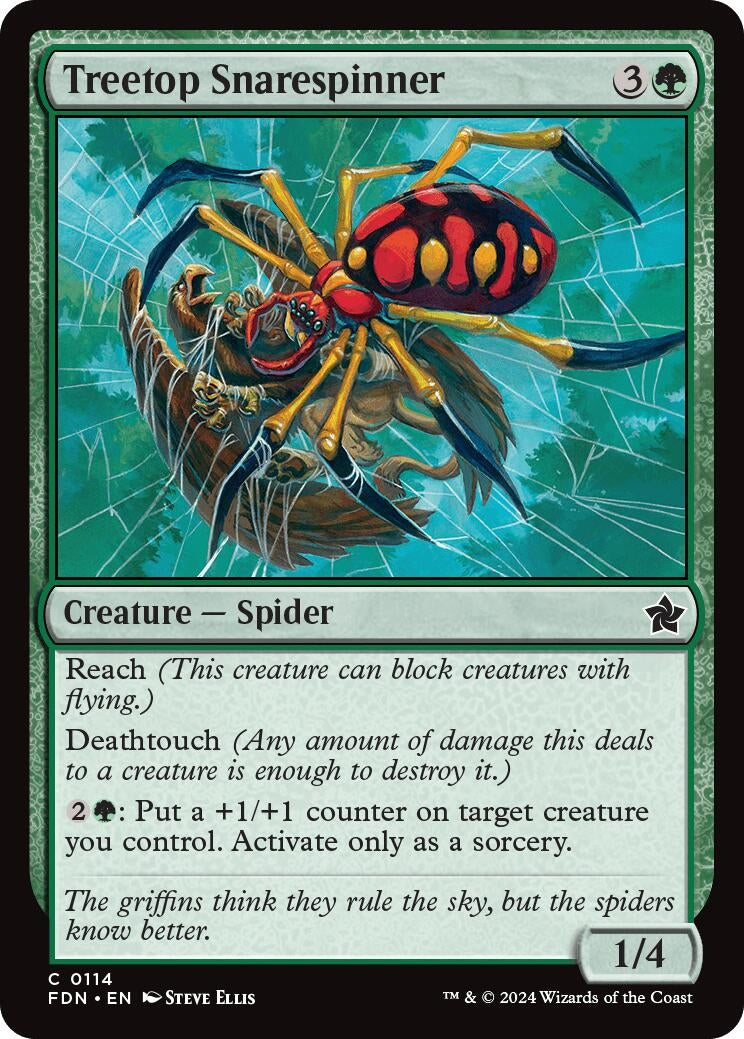 Image for Treetop Snarespinner (114) (Foil) (Foundations) - Magic: The Gathering
