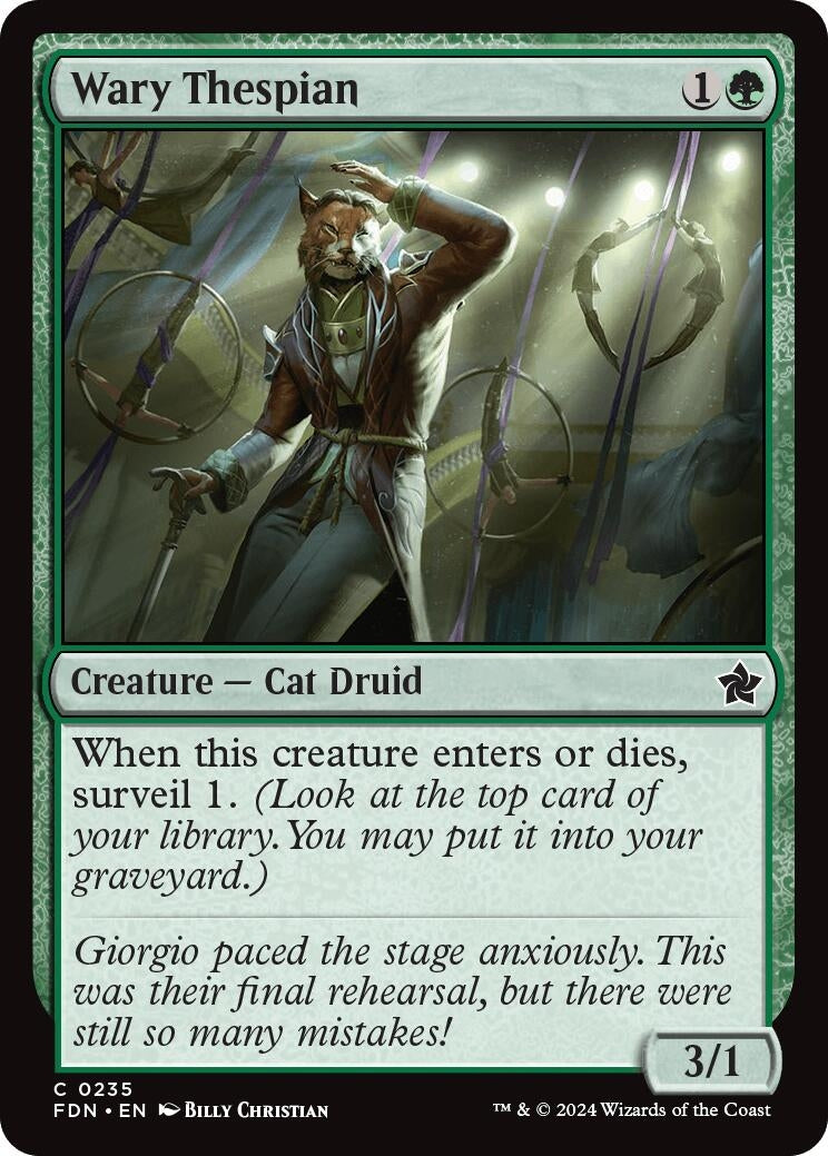 Image for Wary Thespian (235) (Foil) (Foundations) - Magic: The Gathering