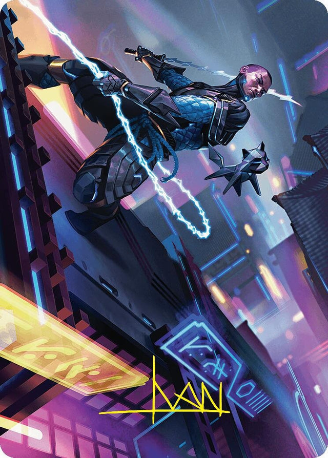 Image for Kaito, Cunning Infiltrator Art Card (51/54) (Gold-Stamped Signature) (51) (Art Series: Foundations) - Magic: The Gathering