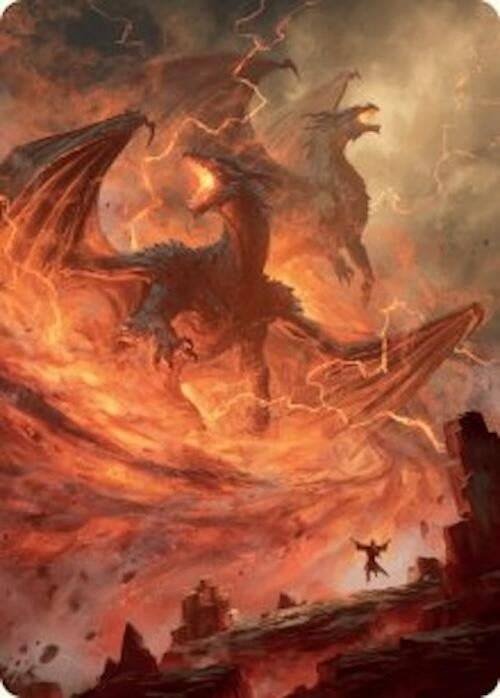 Image for Rite of the Dragoncaller Art Card (38/54) (38) (Art Series: Foundations) - Magic: The Gathering