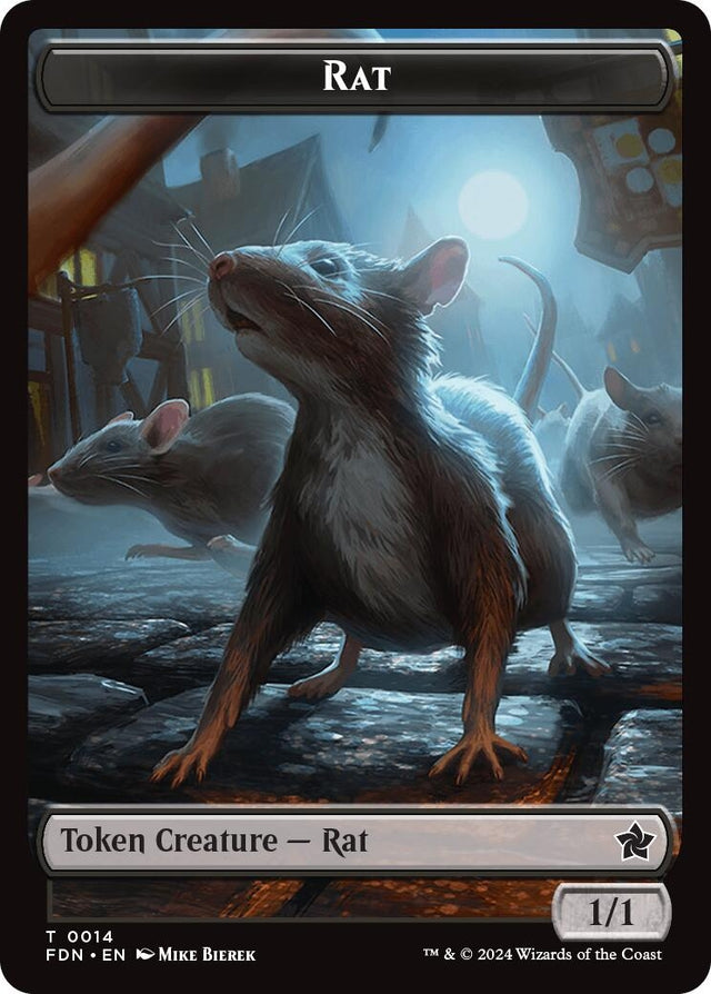 Image for Rat (0014) // Zombie Double-Sided Token (14 // 15) (Foil) (Foundations) - Magic: The Gathering