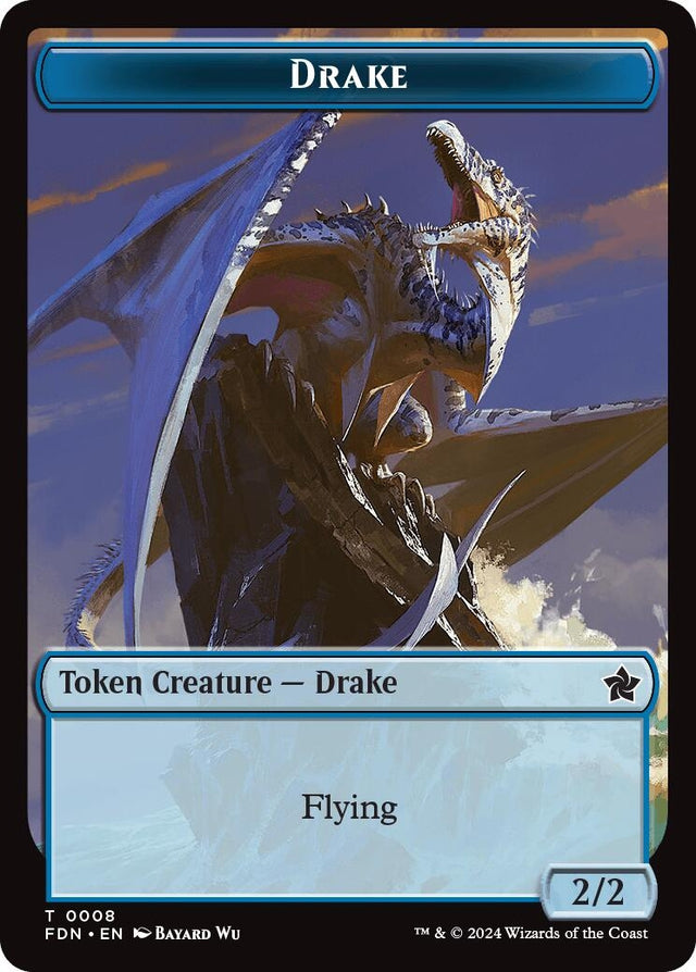 Image for Drake // Goblin Doubled-Sided Token (8 // 18) (Foundations) - Magic: The Gathering