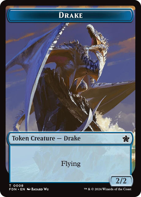 Image for Drake // Goblin Doubled-Sided Token (8 // 18) (Foil) (Foundations) - Magic: The Gathering