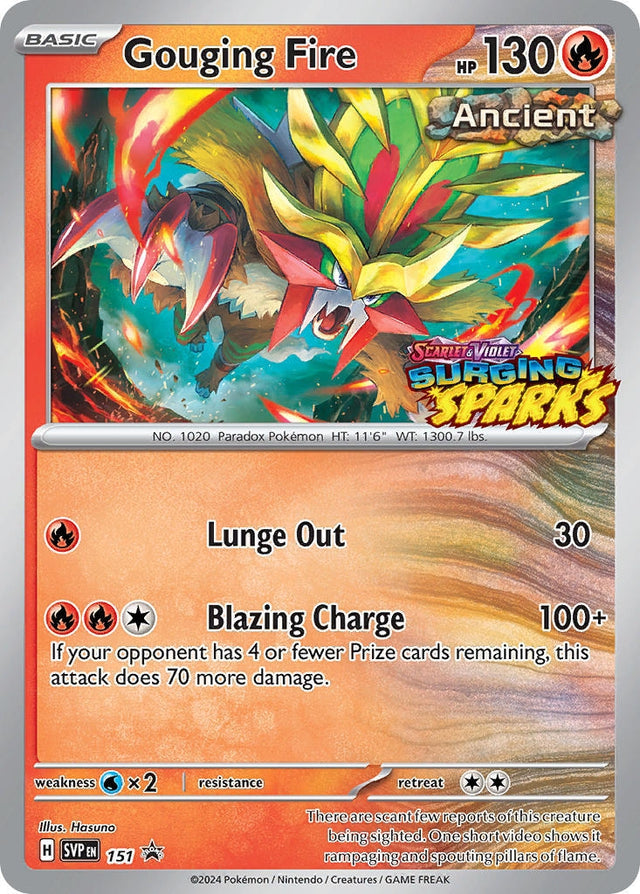 Image for Gouging Fire - 151 (151) (SV: Scarlet & Violet Promo Cards) - Pokemon