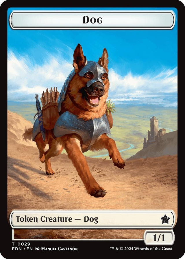 Image for Dog // Beast (0033) Double-Sided Token (29 // 33) (Foundations) - Magic: The Gathering