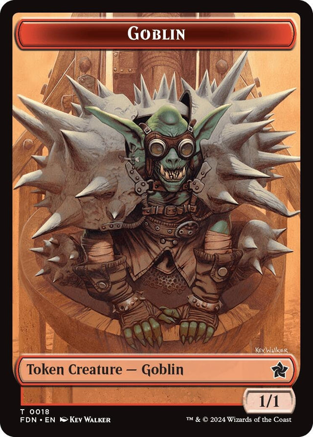 Image for Goblin // Treasure Double-Sided Token (18 // 23) (Foundations) - Magic: The Gathering