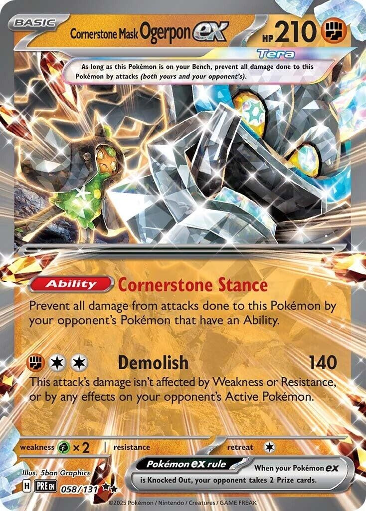 Cornerstone Mask Ogerpon ex (058/131) (SV: Prismatic Evolutions)
