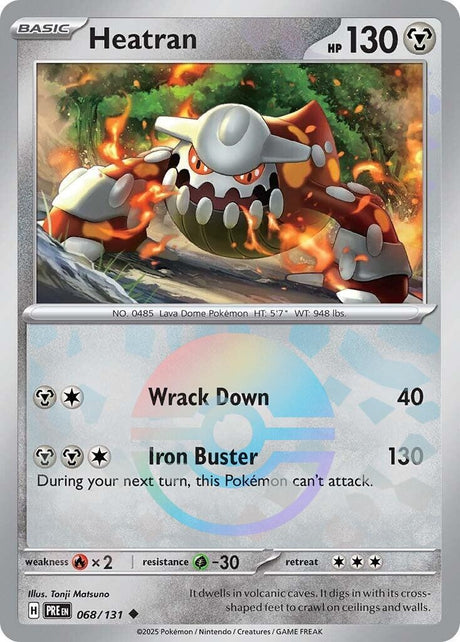 Image for Heatran (Poke Ball Pattern) (068/131) (SV: Prismatic Evolutions) - Pokemon