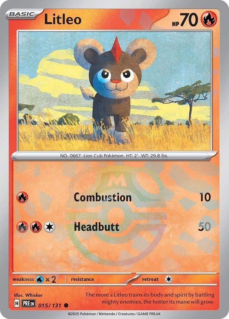 Litleo (Master Ball Pattern) (015/131) (SV: Prismatic Evolutions)