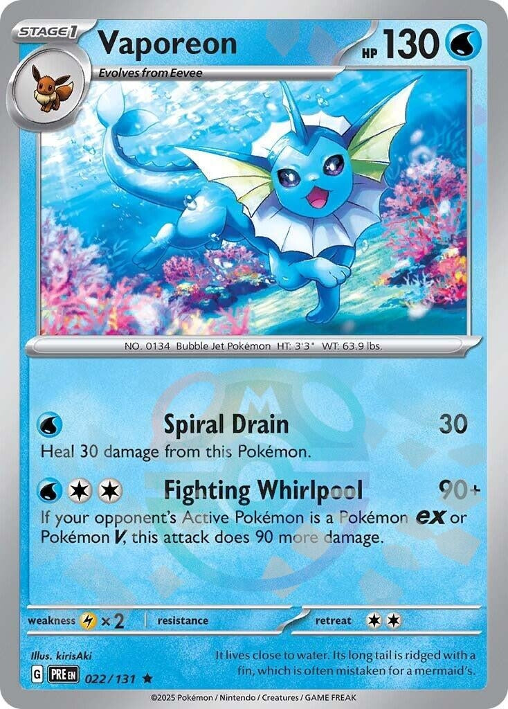 Image for Vaporeon (Master Ball Pattern) (022/131) (PRE) - Pokemon