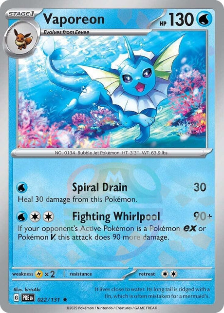 Image for Vaporeon (Master Ball Pattern) (022/131) (PRE) - Pokemon