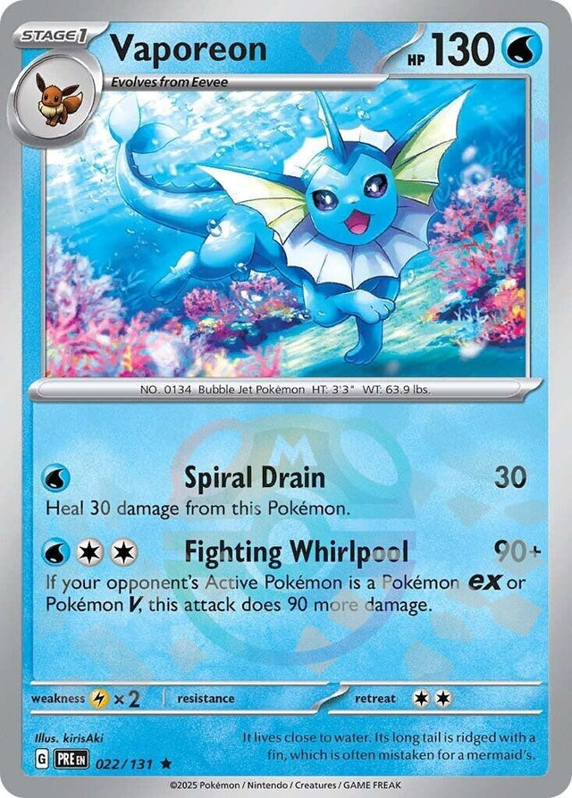 Image for Vaporeon (Master Ball Pattern) (022/131) (PRE) - Pokemon