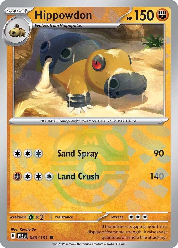 Image for Hippowdon (Master Ball Pattern) (053/131) (SV: Prismatic Evolutions) - Pokemon
