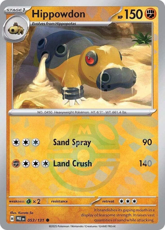 Image for Hippowdon (Master Ball Pattern) (053/131) (SV: Prismatic Evolutions) - Pokemon