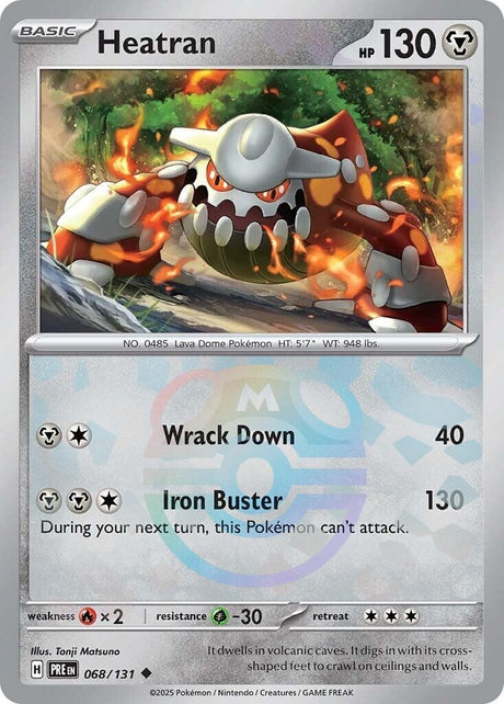 Image for Heatran (Master Ball Pattern) (068/131) (SV: Prismatic Evolutions) - Pokemon
