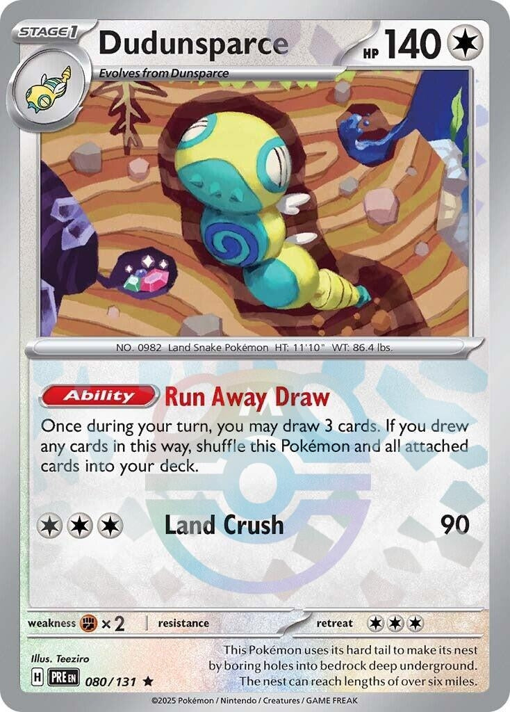 Dudunsparce (Master Ball Pattern) (080/131) (SV: Prismatic Evolutions)