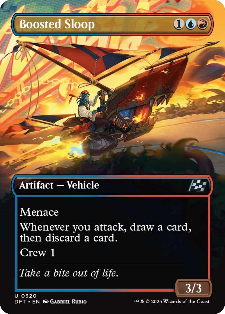 Image for Boosted Sloop (Borderless) (320) (Aetherdrift) (DFT) - Magic: The Gathering