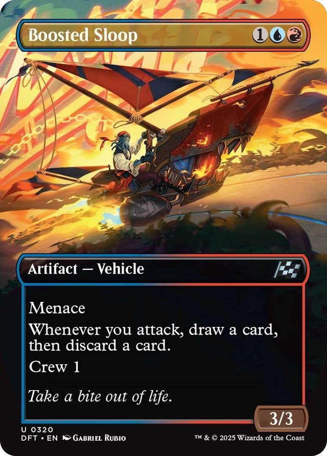 Image for Boosted Sloop (Borderless) (320) (Aetherdrift) (DFT) - Magic: The Gathering