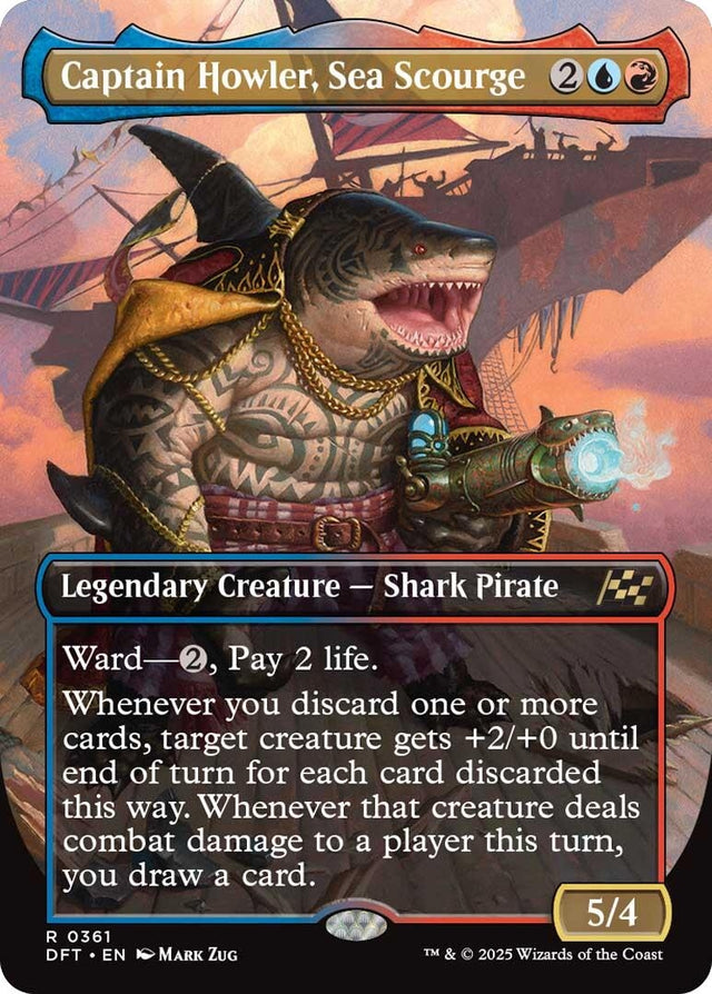 Image for Captain Howler, Sea Scourge (Borderless) (361) (Aetherdrift) (DFT) - Magic: The Gathering