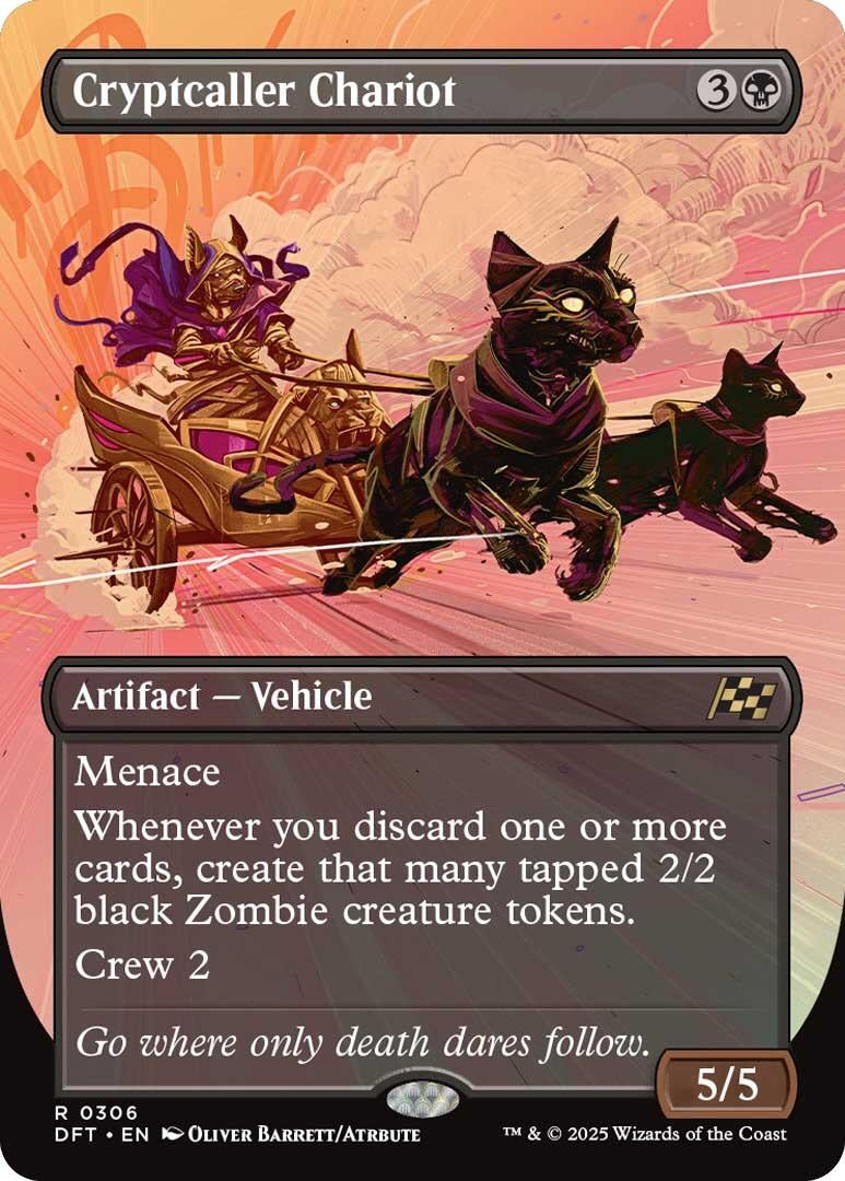 Image for Cryptcaller Chariot (Borderless) (306) (Foil) (Aetherdrift) (DFT) - Magic: The Gathering