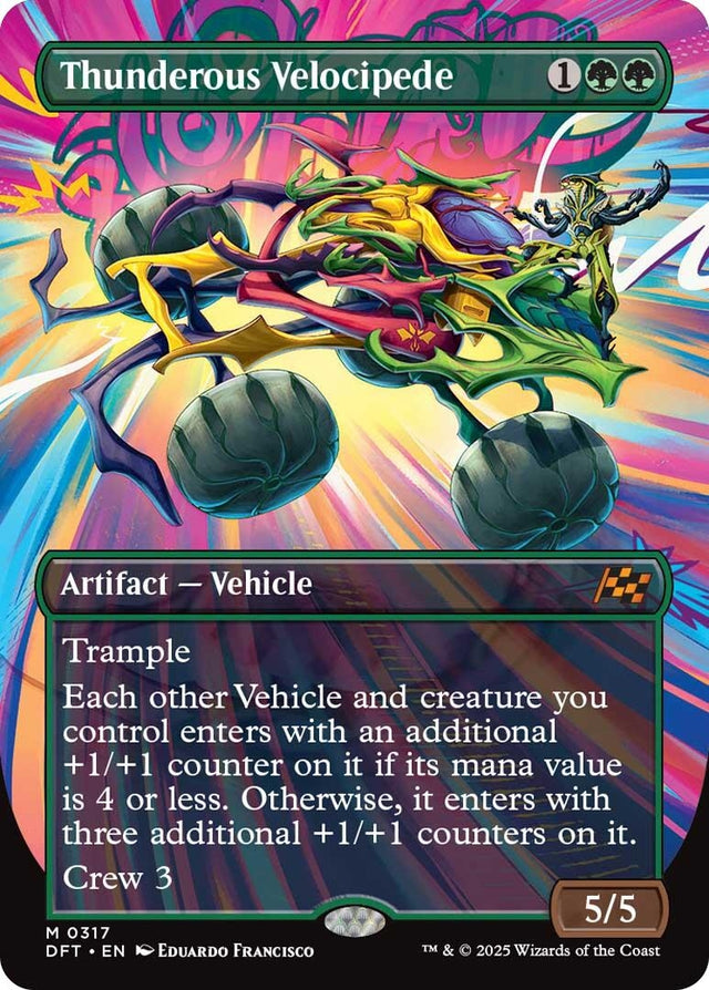 Image for Thunderous Velocipede (Borderless) (317) (Foil) (Aetherdrift) (DFT) - Magic: The Gathering