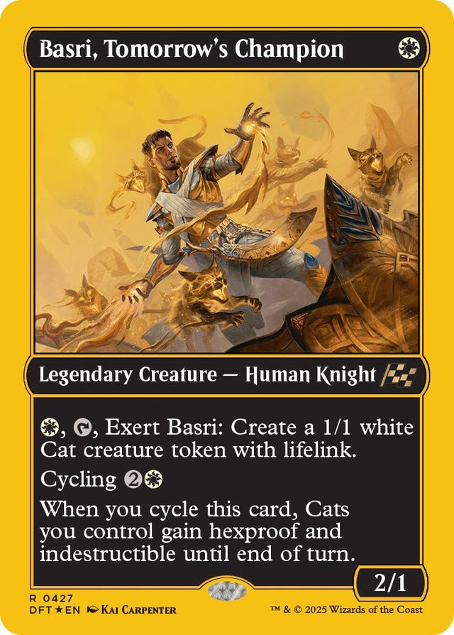 Image for Basri, Tomorrow's Champion (First-Place Foil) (427) (Foil) (Aetherdrift) (DFT) - Magic: The Gathering