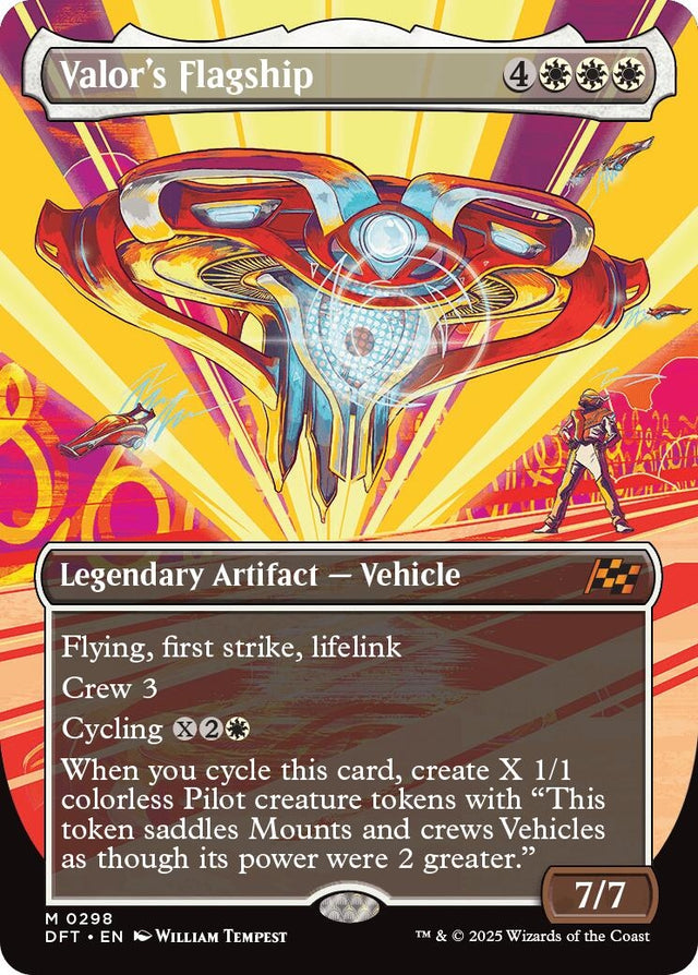 Image for Valor's Flagship (Borderless) (298) (Aetherdrift) (DFT) - Magic: The Gathering