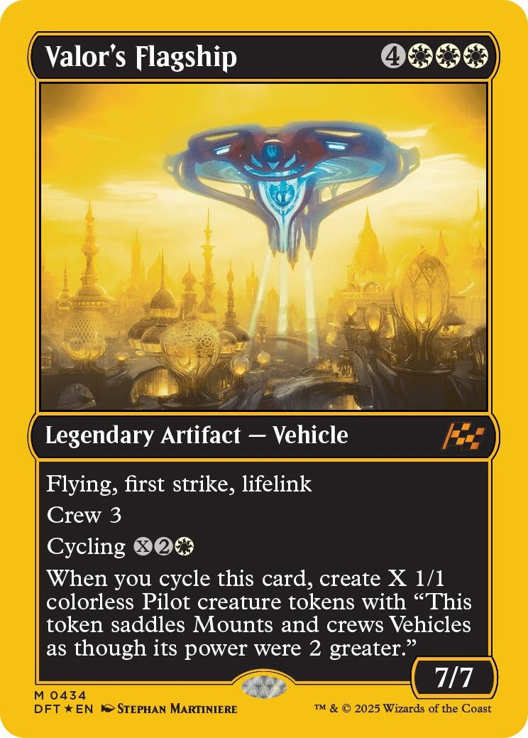 Image for Valor's Flagship (First-Place Foil) (434) (Foil) (Aetherdrift) (DFT) - Magic: The Gathering
